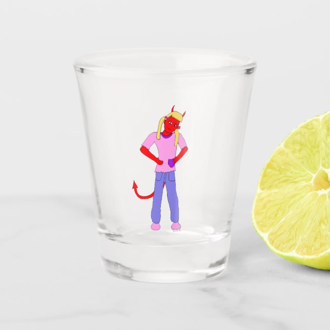 Copo De Shot menina diabólica (Frente)