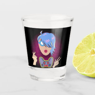 Copo De Shot menina e videos games