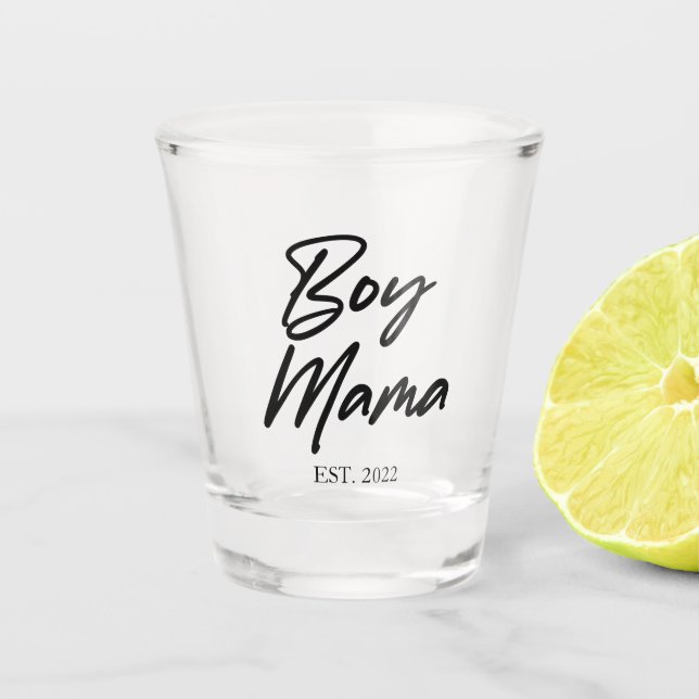 Copo De Shot Menino Mamãe Personalizada Est. Mínimo ano de Mamã (Frente)