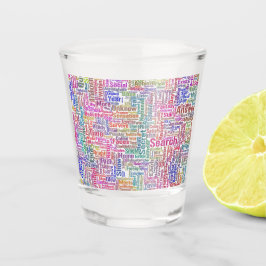 Copo De Shot Mensagem de MothssTexte Motif do Apêndice de Pergu