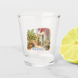 Copo De Shot Menton Côte d'Azur Patio Watercolor Souvenir Shot