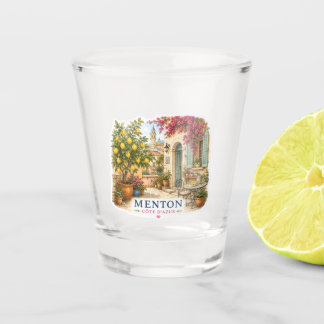 Copo De Shot Menton Côte d'Azur Patio Watercolor Souvenir Shot
