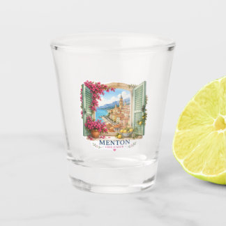 Copo De Shot Menton Côte d'Azur Window Watercolor Souvenir Shot