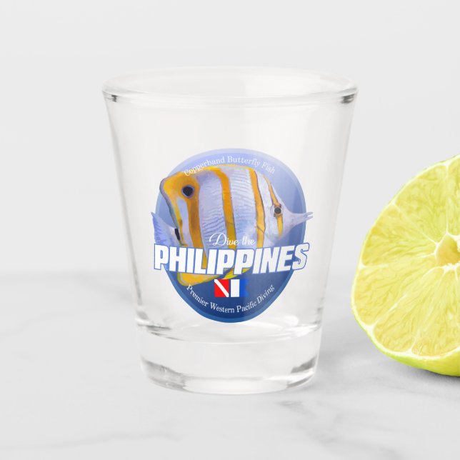 Copo De Shot Mergulhe nas Filipinas (DD2) (Frente)