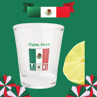 Copo De Shot México: Personalização Verde da Bandeira do México