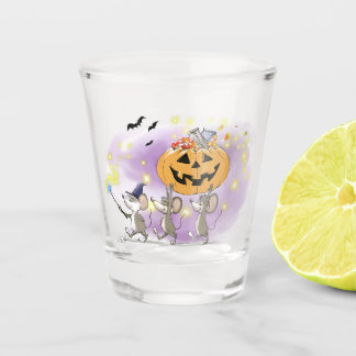 Copo De Shot Mic, Mac & Moe's Happy Halloween Shot glass