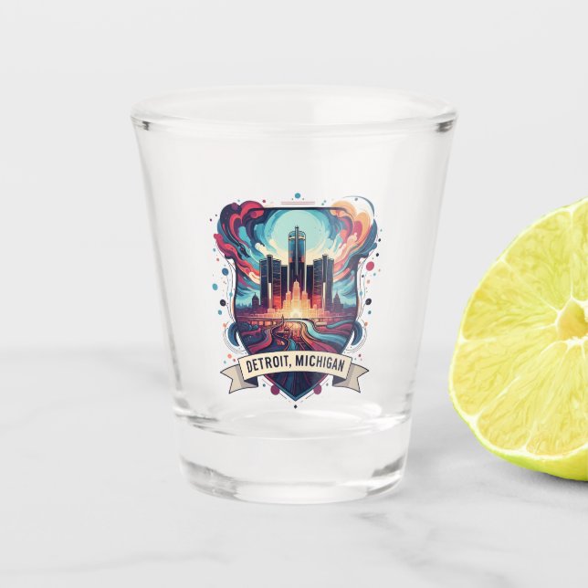 Copo De Shot Michigan Detroit (Frente)
