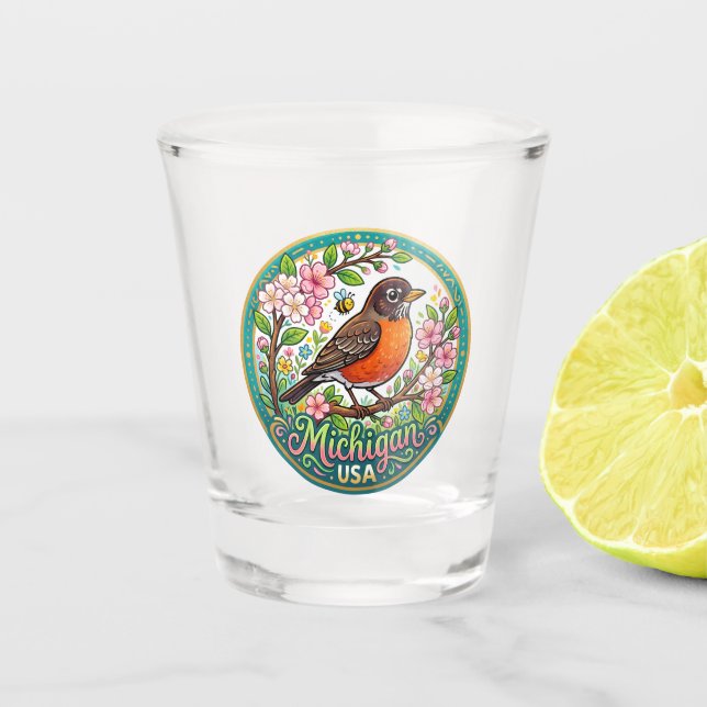 Copo De Shot Michigan EUA (Frente)