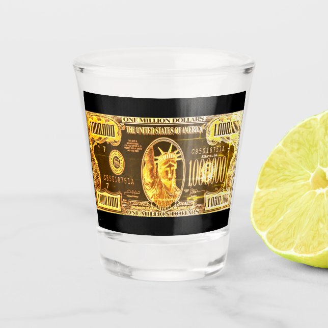 Copo De Shot Milhão de dólares de vidro de arremesso (Frente)