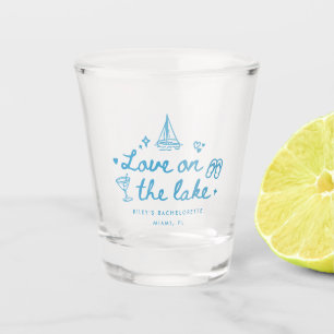 Copo De Shot Minimalista Moderna "Amor no Lago" Despedida de So