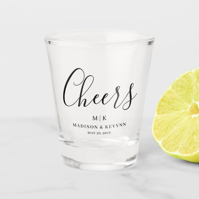 Copo De Shot Mínimo e Chic | Casamento (Frente)
