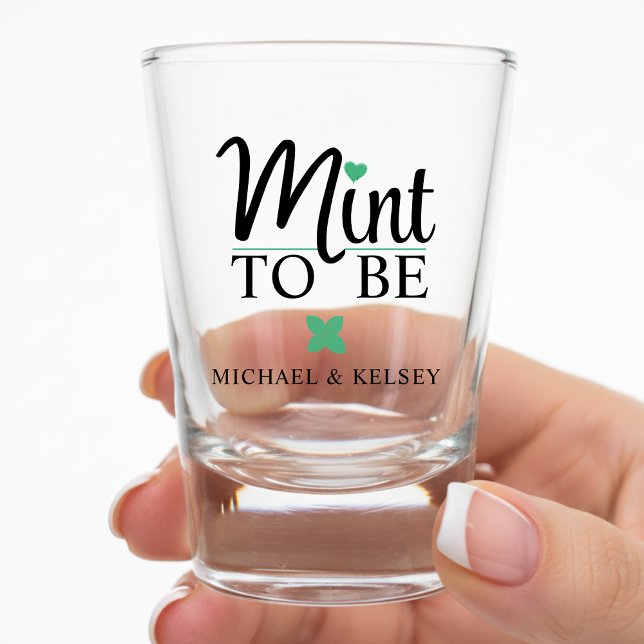 Copo De Shot Mint to Be Newlywed Couple Wedding Bridal Shower (Mint to Be Newlywed Couple Wedding Bridal Shower Shot Glass
)
