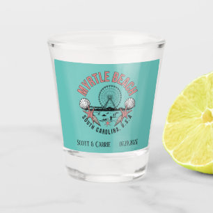 Copo De Shot Mirtle Beach Retro Vignette Personalizado