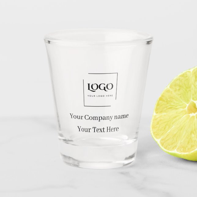 Copo De Shot Modelo de logotipo personalizado elegante (Frente)