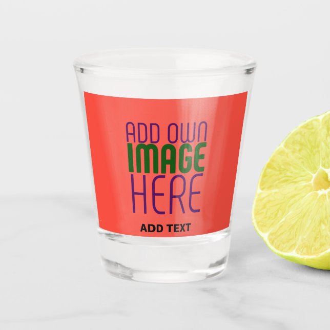 COPO DE SHOT MODELO DE TEXTO DE IMAGEM DE LARANJA VERMELHA MODE (Frente)