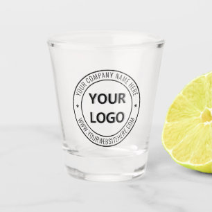 Copo De Shot Modelo de Vidro de Texto e Logotipo Personalizado
