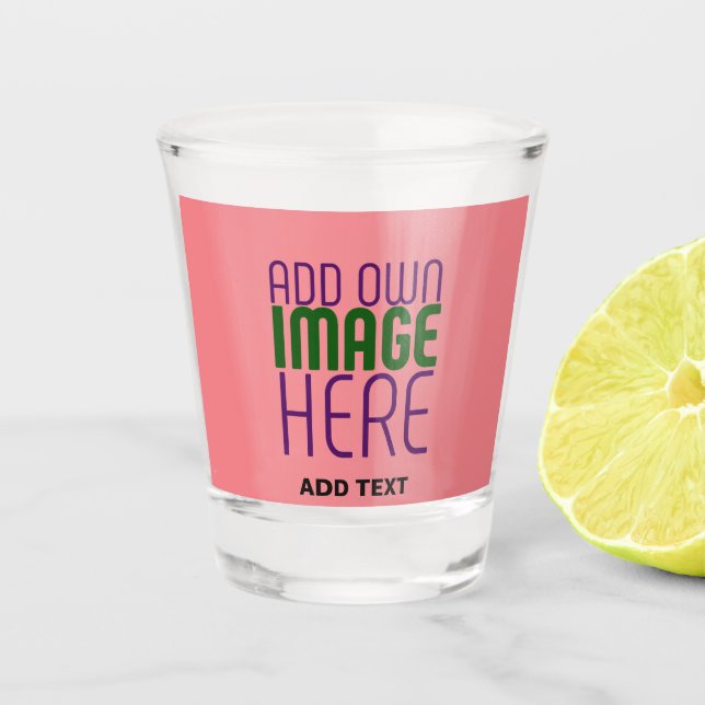 COPO DE SHOT MODELO MODERNO EDITABLE SALMON PINK IMAGE (Frente)
