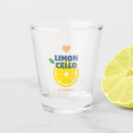 Copo De Shot Modern Lemon Heart Limoncello Favor Gift Merch