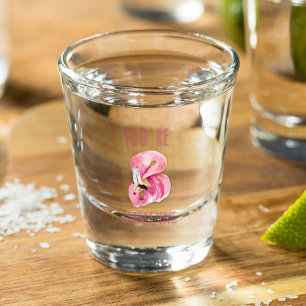 Copo De Shot Moderno Você É Flagrante Beleza Rosa Flamingo