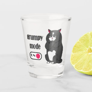 Copo De Shot Modo rabugento em gato gordo engraçado