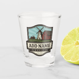 Copo De Shot Moinho de Vento Antigo Personalizado Nome Fazenda 