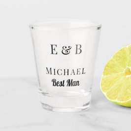 Copo De Shot Monograma Casado Melhor Homem Presente Personaliza