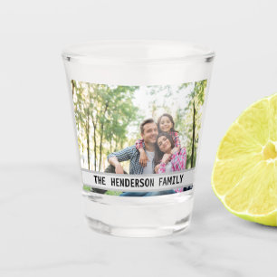 Copo De Shot Monograma de Fotografias da Família de crio
