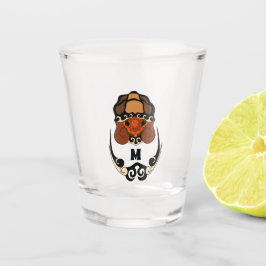 Copo De Shot Monograma de Refrigeração Tortoise Engraçado