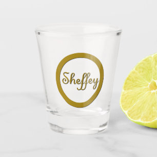 Copo De Shot Monograma de Sheffey no ouro