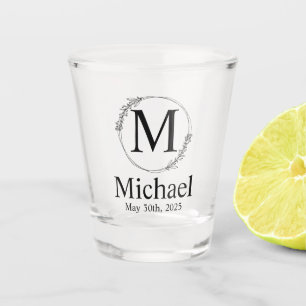Copo De Shot Monograma Personalizado de Casamento