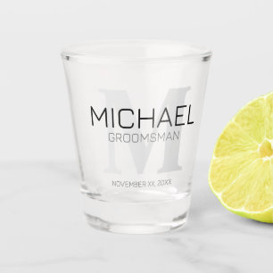 Copo De Shot Monograma Personalizado Masculino e Padrinhos de c