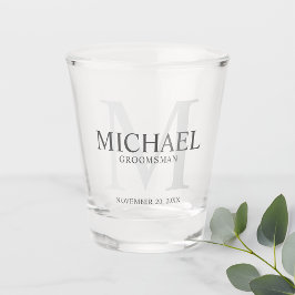 Copo De Shot Monograma Personalizado Masculino e Padrinhos de c