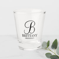 Monograma Personalizado Moderno e Nome Bridesmaid