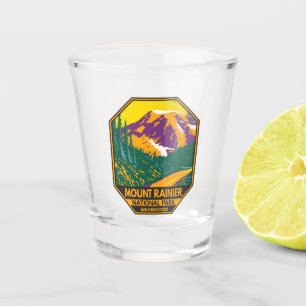 Copo De Shot Monte Rainier National Park Washington Retro