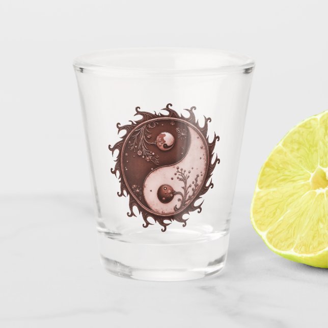 Copo De Shot Moonlit Balance – Yin Yang of Eternal Light.  (Frente)