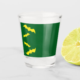 Copo De Shot Morcegos Amarelos Voadores de Halloween