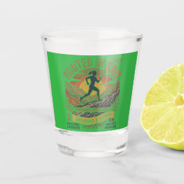 Copo De Shot Motivação para Corrida de Trilha Gráfico Retro.