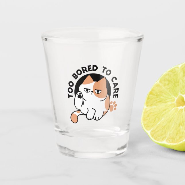 Copo De Shot Muito Entediado para se Importar – Citação Diverti (Frente)