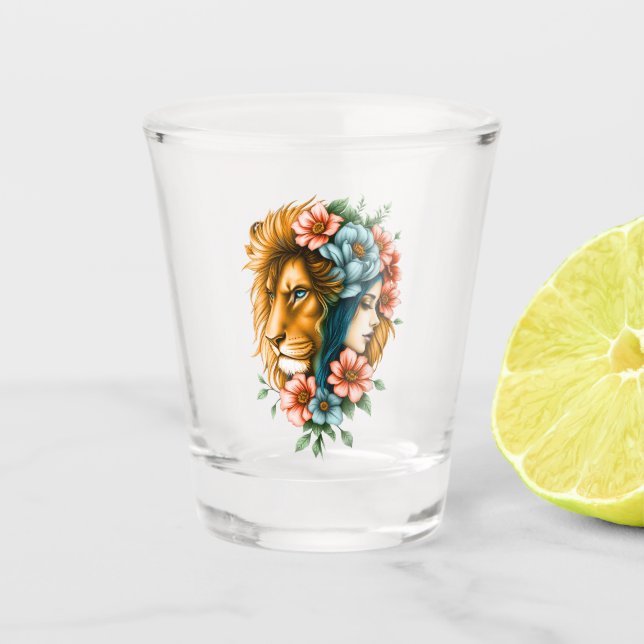 Copo De Shot Mulher maravilhosa cujo cabelo longo e fluido (Frente)
