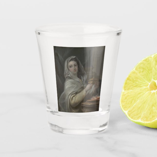 Copo De Shot Mulher retratada como Virgem Vestal (Roma Antiga) (Frente)