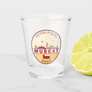 Copo De Shot Muscat Oman City Skyline Emblem