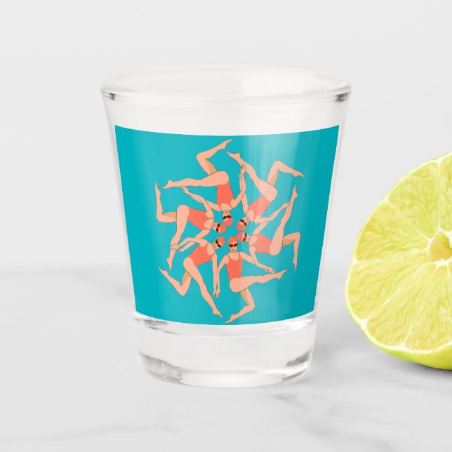 Copo De Shot Nadadores - Nadação Sincronizada (Frente)