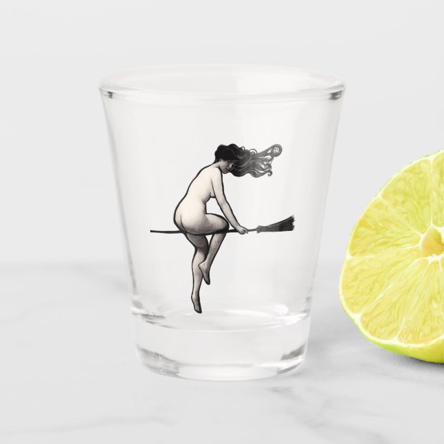 Copo De Shot Não machuque a Bruxa e a Bruxa da Broom (Frente)