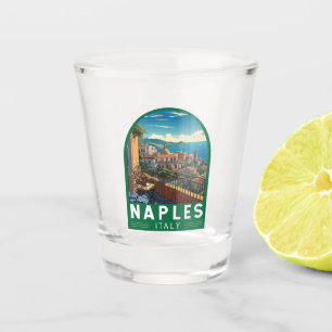 Copo De Shot Nápoles Itália Viagem Art Vintage
