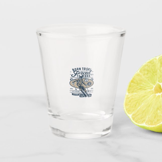 Copo De Shot Nascer para esqui forçado a trabalhar (Frente)