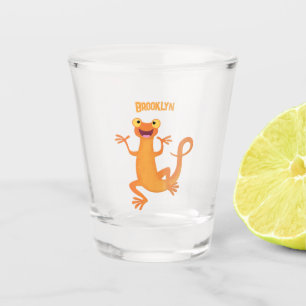 Copo De Shot Nata-dançarina de laranja feliz e giro