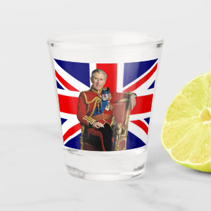 Copo De Shot Natal Britânico do Rei Charles Patriótico