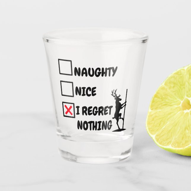 Copo De Shot Natal do Arrependimento do Renas (Frente)
