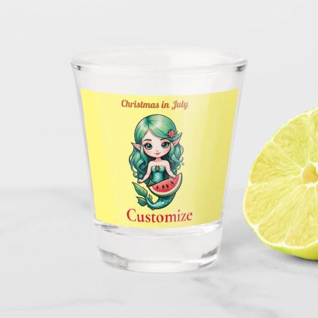 Copo De Shot Natal em julho Elf Mermaid Thunder_Cove (Frente)
