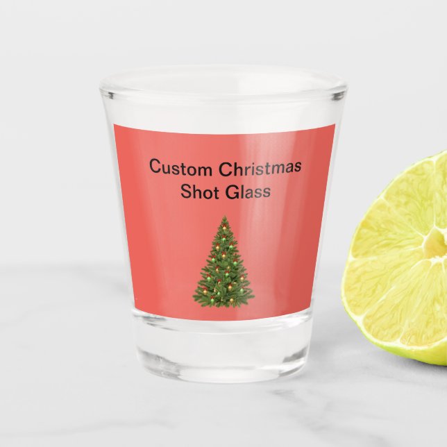 Copo De Shot Natal Personalizado, Vidro De Fogo (Frente)